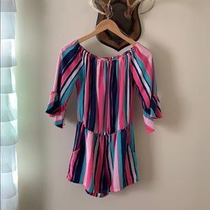 BRAND NEW striped Pink Lily romper